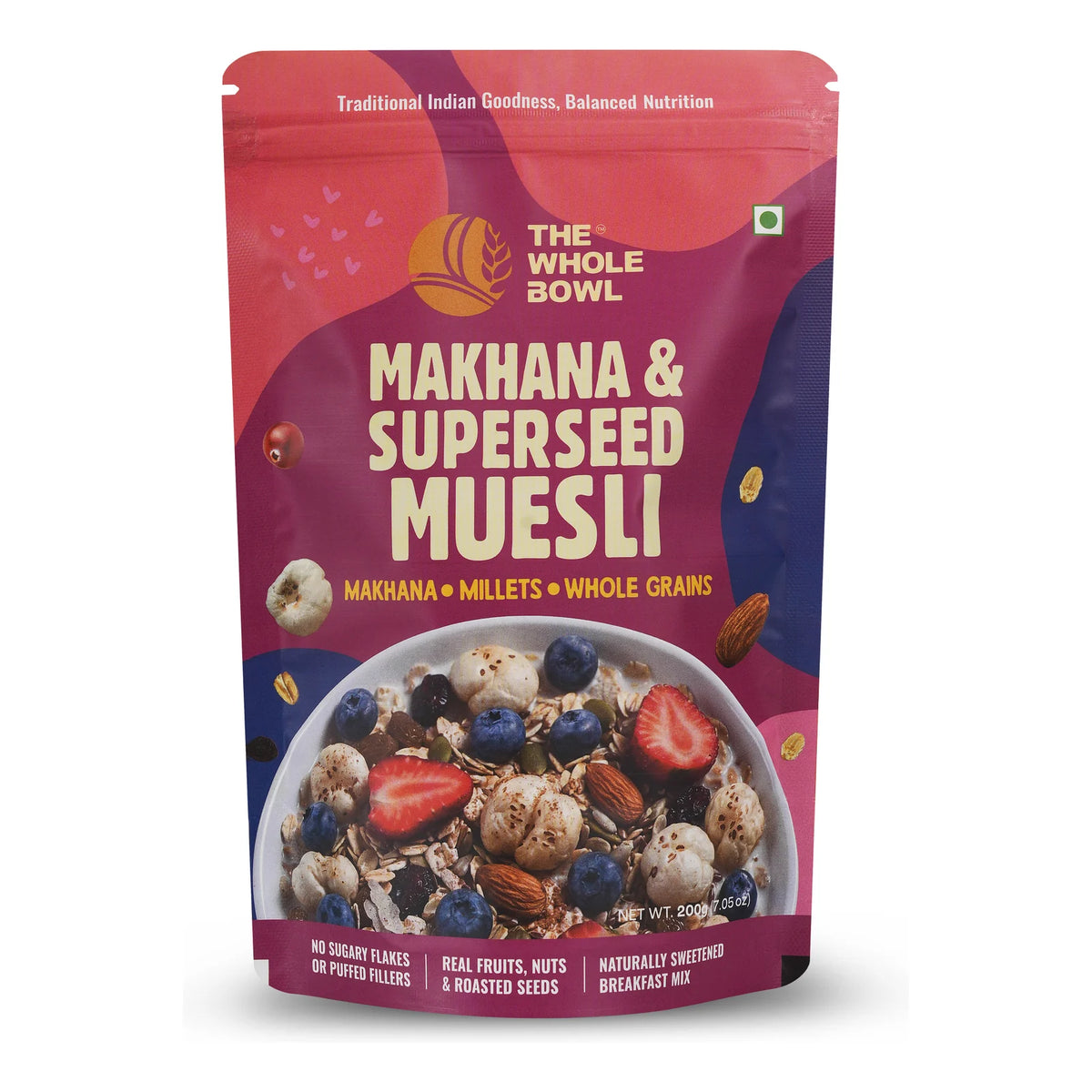 Makhana & SuperSeed Muesli pouch, second angle